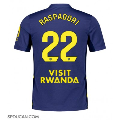 Muški Nogometni Dres Atletico Madrid Giacomo Raspadori #22 Gostujuci 2025-26 Kratak Rukav Muški Nogometni Dres Atletico Madrid Giacomo Raspadori #22 Gostujuci 2025-26 Kratak Rukav
